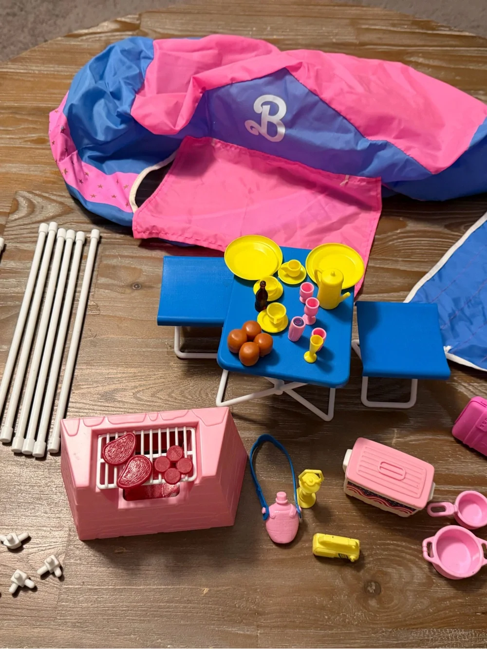 Vintage 90s Barbie American Camping Set